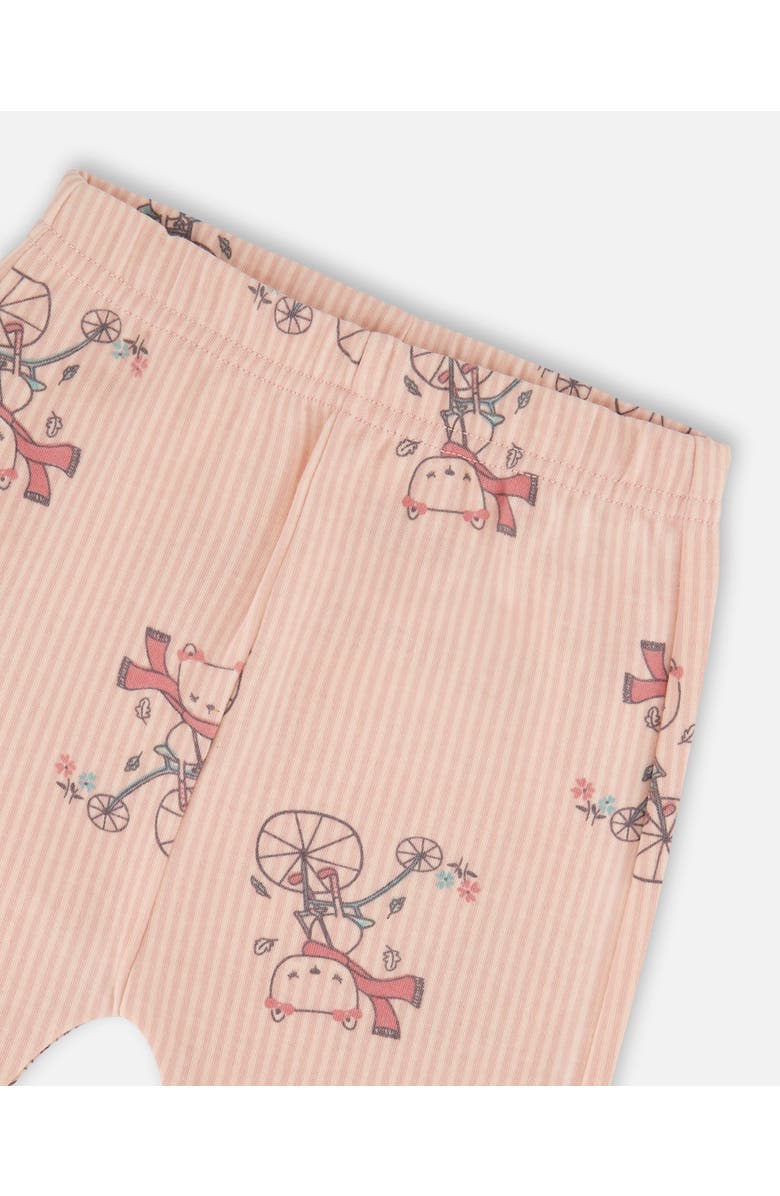 Deux par Deux Organic Cotton Pant with Top Set Cat, Alternate, color, Pink