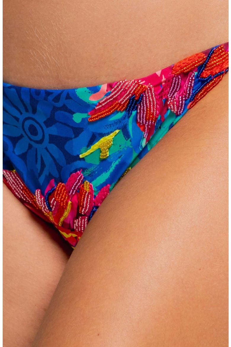 American Fit Side Tie Bikini Bottoms, Alternate, color, BLUE MULTI