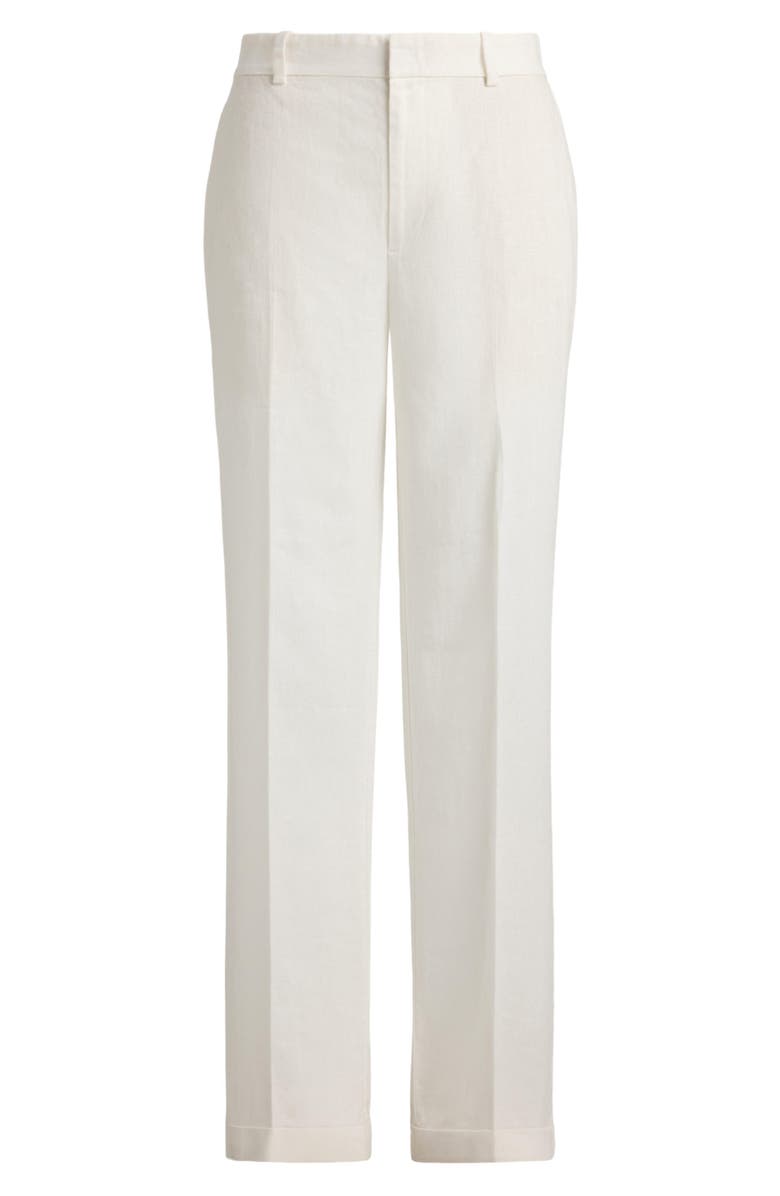 Polo Ralph Lauren Straight Leg Linen Pants, Alternate, color, White