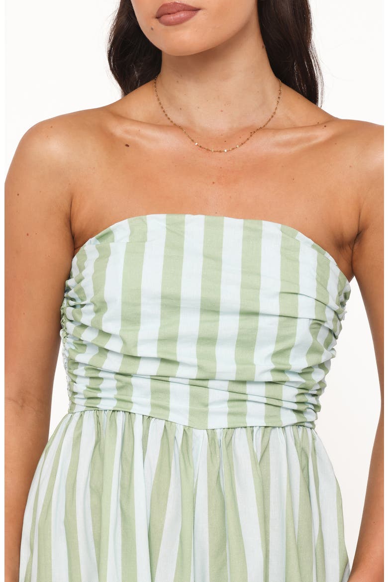 Paige Stripe Strapless Jumpsuit, Alternate, color, BLUE/ GREEN STRIPE