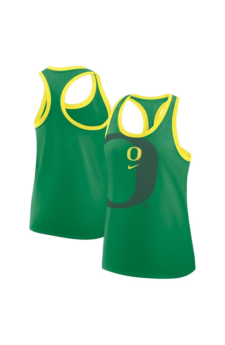 Nike Women's Nike Green Oregon Ducks Primetime Racerback Tri-Blend Tank Top, Main, color,