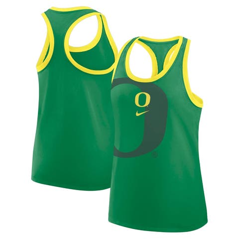 Women's Nike Green Oregon Ducks Primetime Racerback Tri-Blend Tank Top