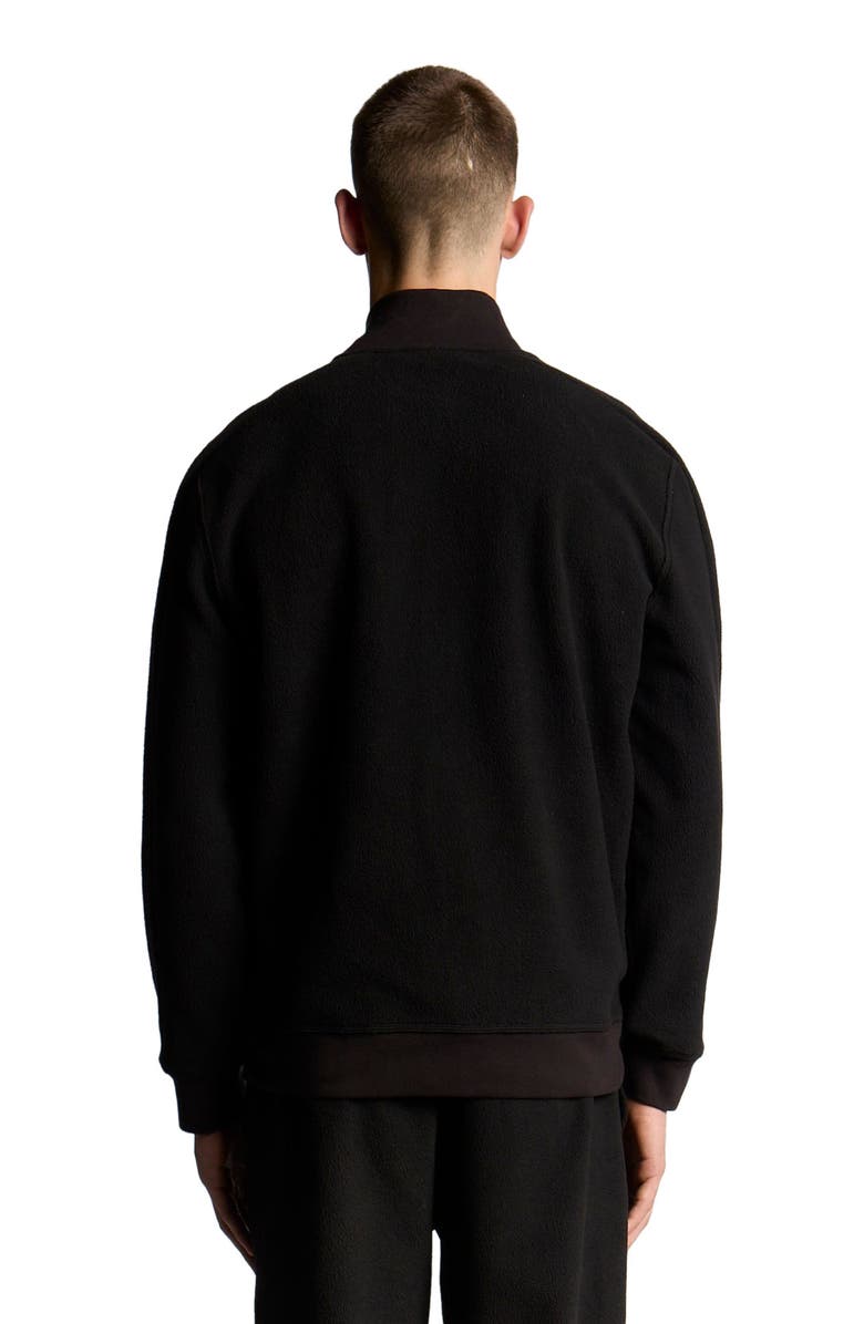 Lyle & Scott Long Sleeve Polar Fleece Track Jacket, Alternate, color, Jet Black