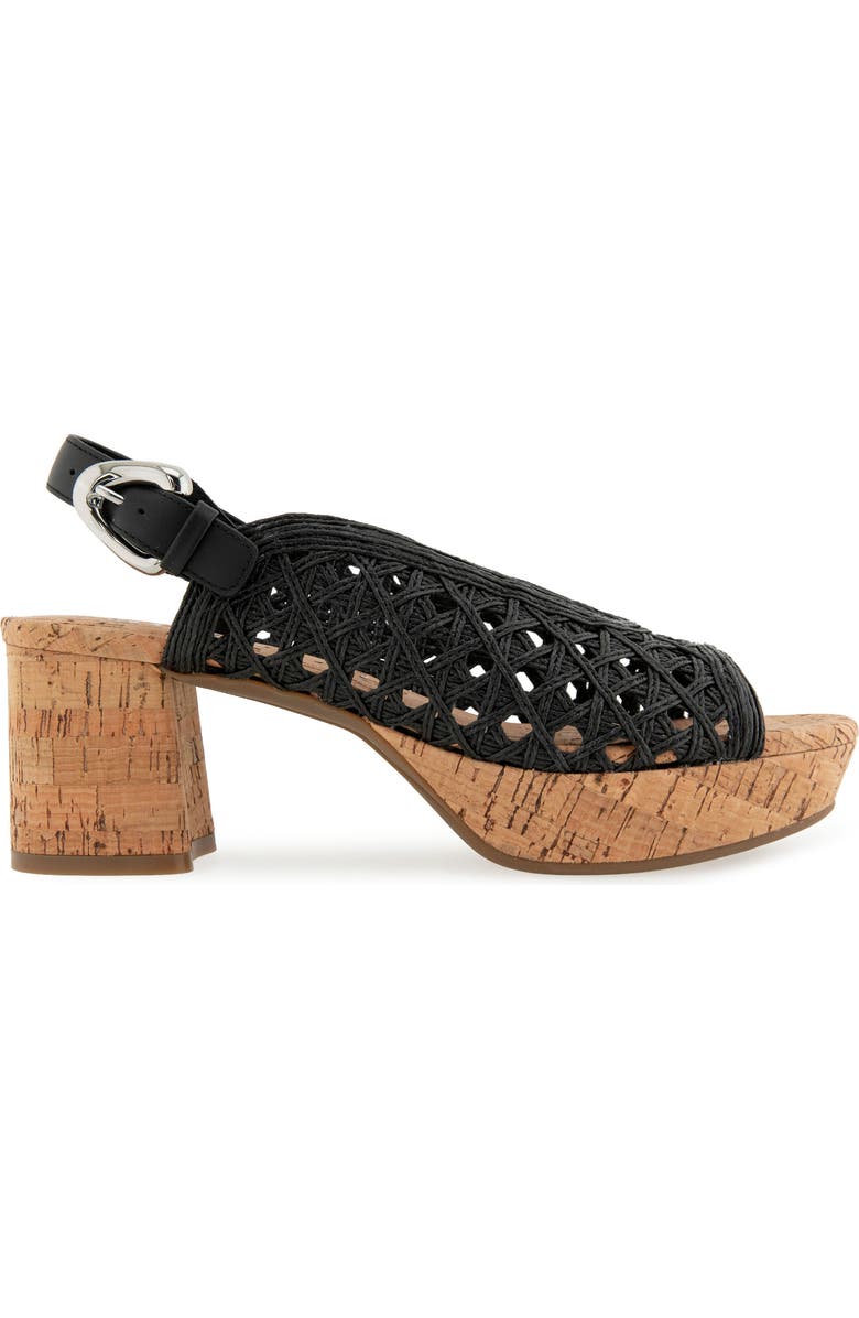 Aerosoles Cornelia Slingback Platform Sandal, Alternate, color, Black Embroidered/ Cork Heel