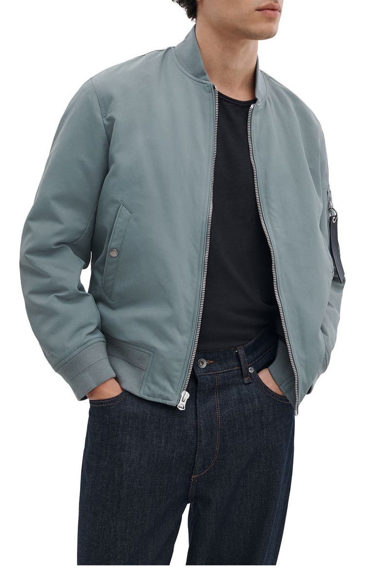 Manston Nylon Bomber Jacket, Main, color, GREY MIST
