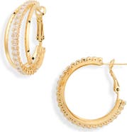 EYE CANDY LOS ANGELES Kassidy Cubic Zirconia Hoop Earrings