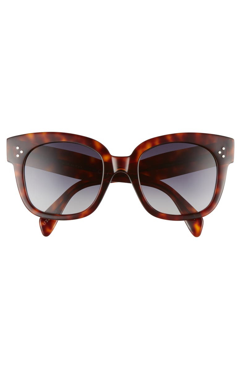 CELINE 54mm Square Sunglasses, Alternate, color, Red Havan/ Smoke