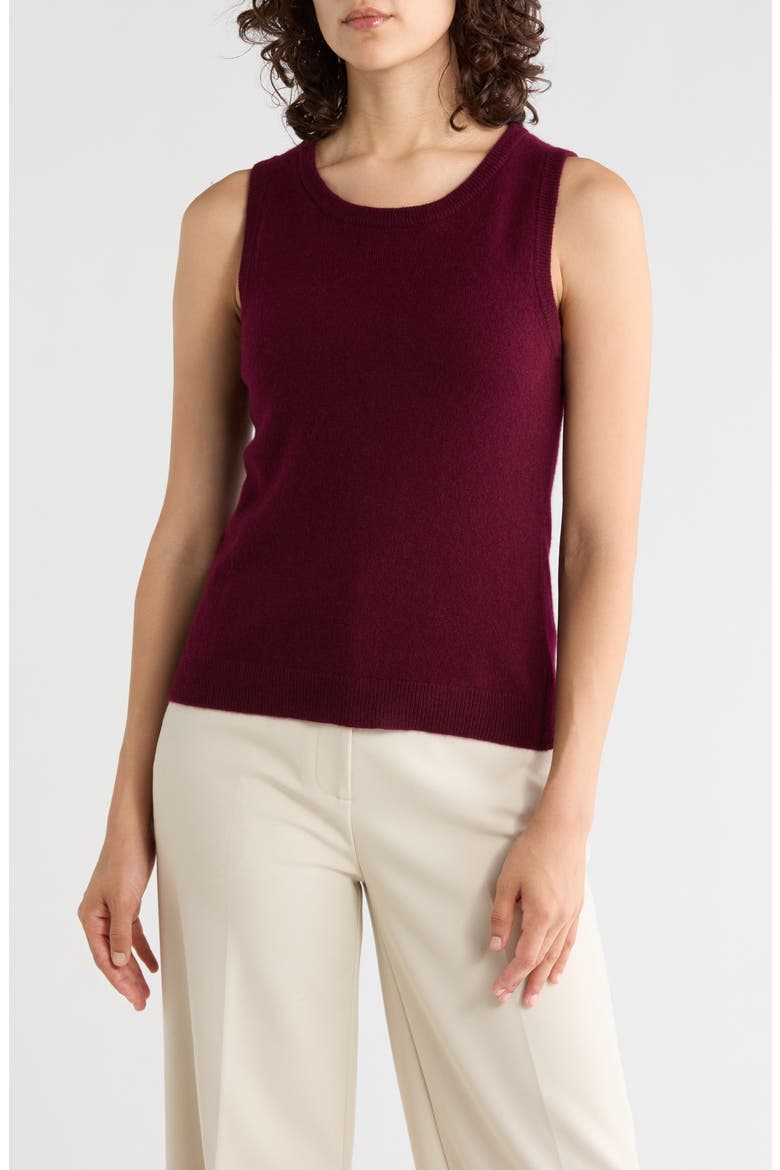 2-Piece Cashmere Twinset, Alternate, color, BORDEAUX