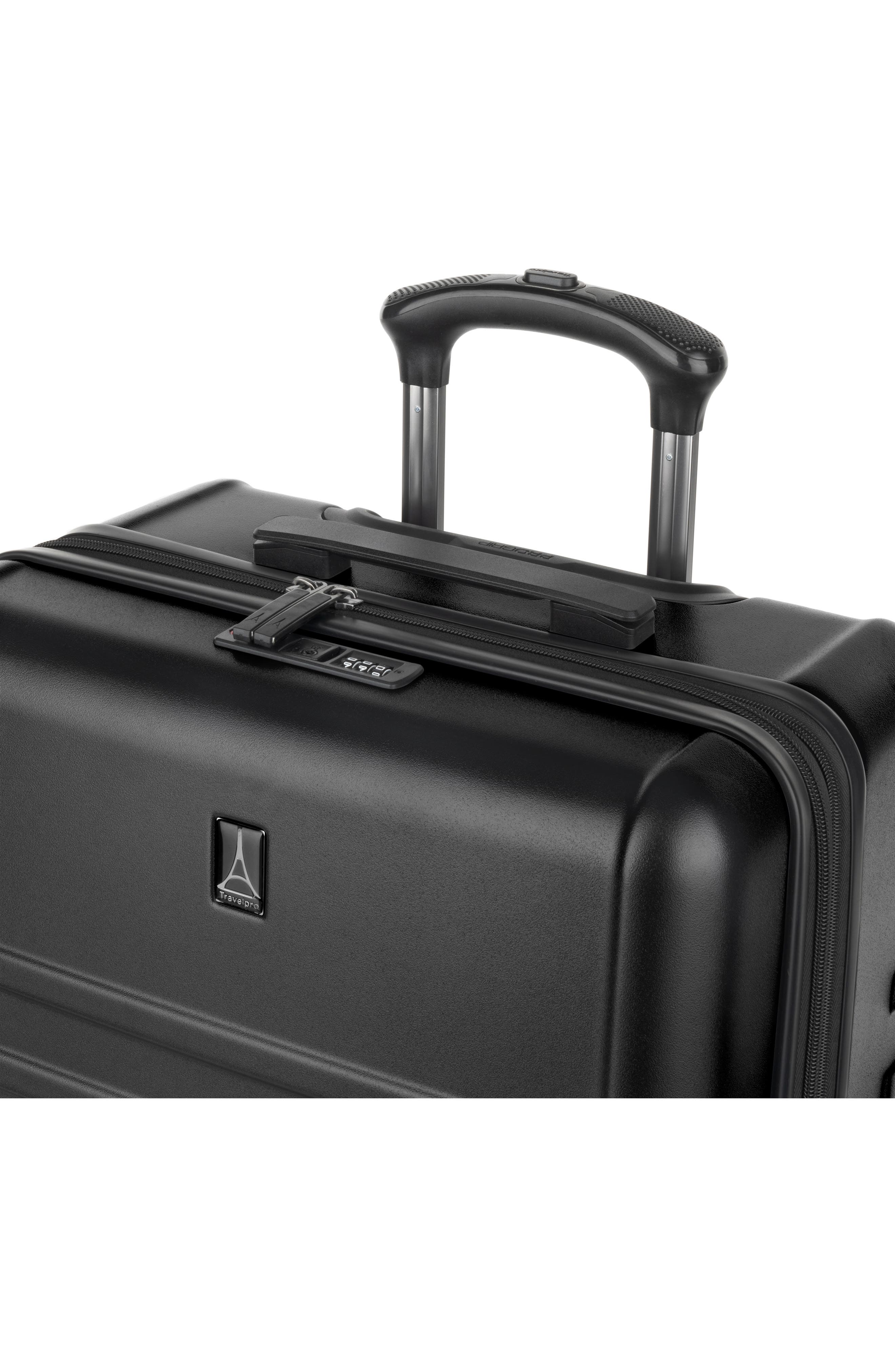 TRAVELPRO Rollmaster<sup>™</sup> Lite 2 24-Inch Expandable Medium Checked Hardside Spinner Luggage, Alternate, color, Black Matte