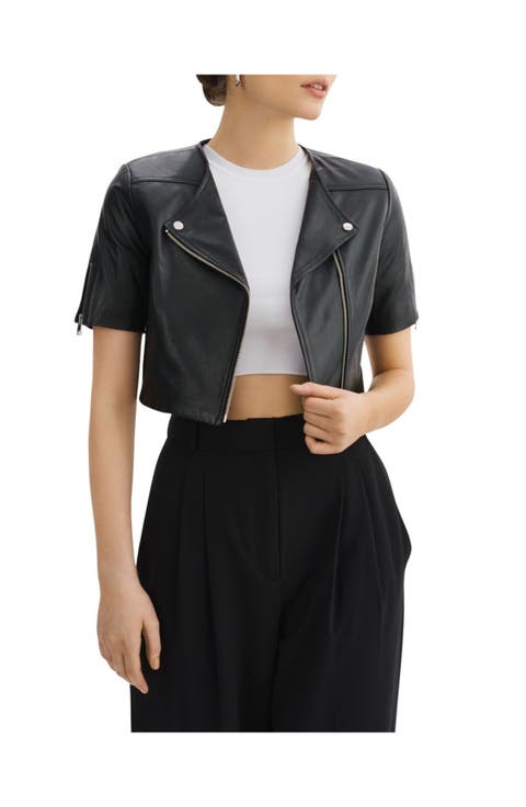 Kirsi | Cropped Biker Jacket