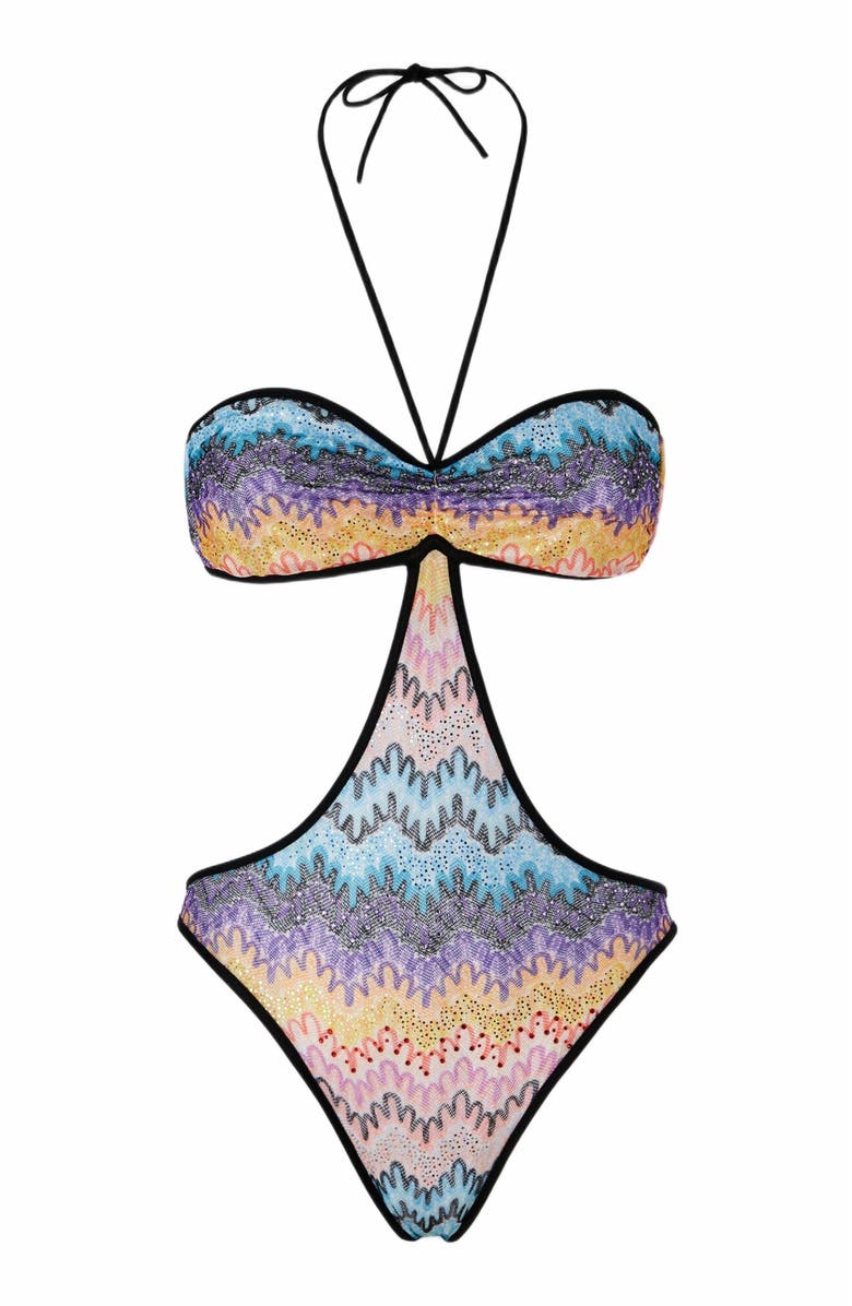 Missoni Bandeau Trikini With Double Ties, Alternate, color,