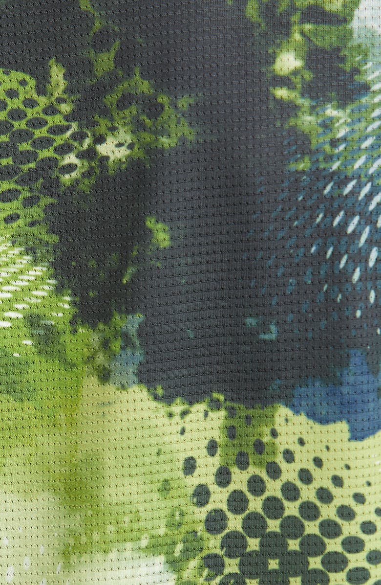 Off-White Camo Print Active Knit Shorts, Alternate, color,
