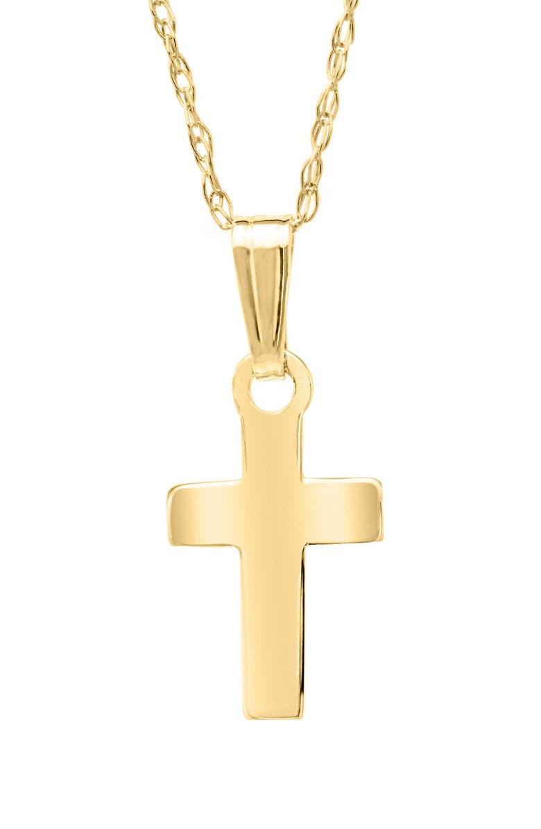 Mignonette Gold Cross Pendant Necklace, Main, color, Gold