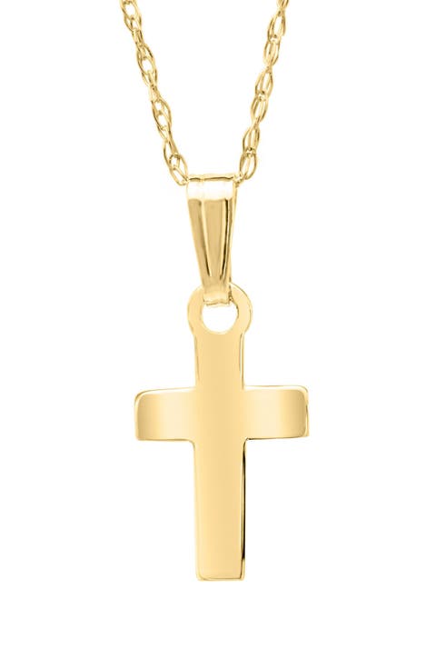 Gold Cross Pendant Necklace (Baby)