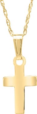 Mignonette Gold Cross Pendant Necklace