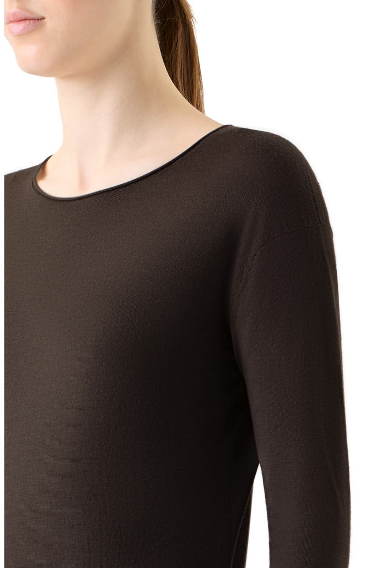 Wool Crewneck Top, Alternate, color, BARK