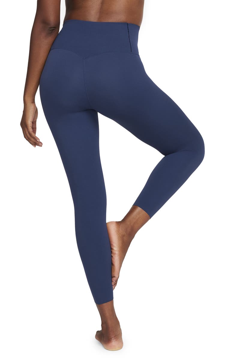 Nike Zenvy Gentle-Support High-Waisted 7/8 Leggings, Alternate, color, Midnight Navy/ Black