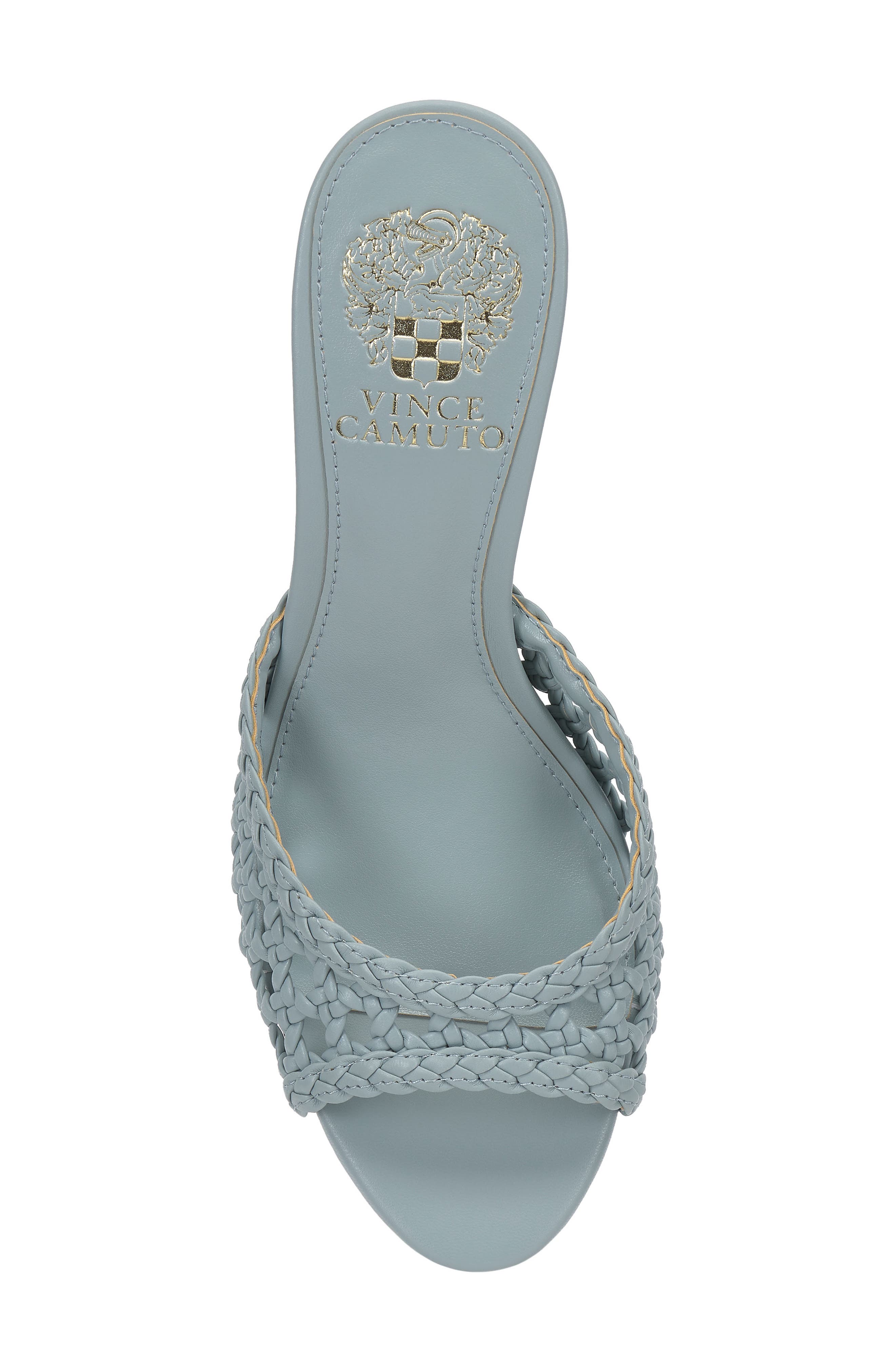 Vince Camuto Prilany Mule Sandal, Alternate, color, Celeste Blue Soft Nappa Silk