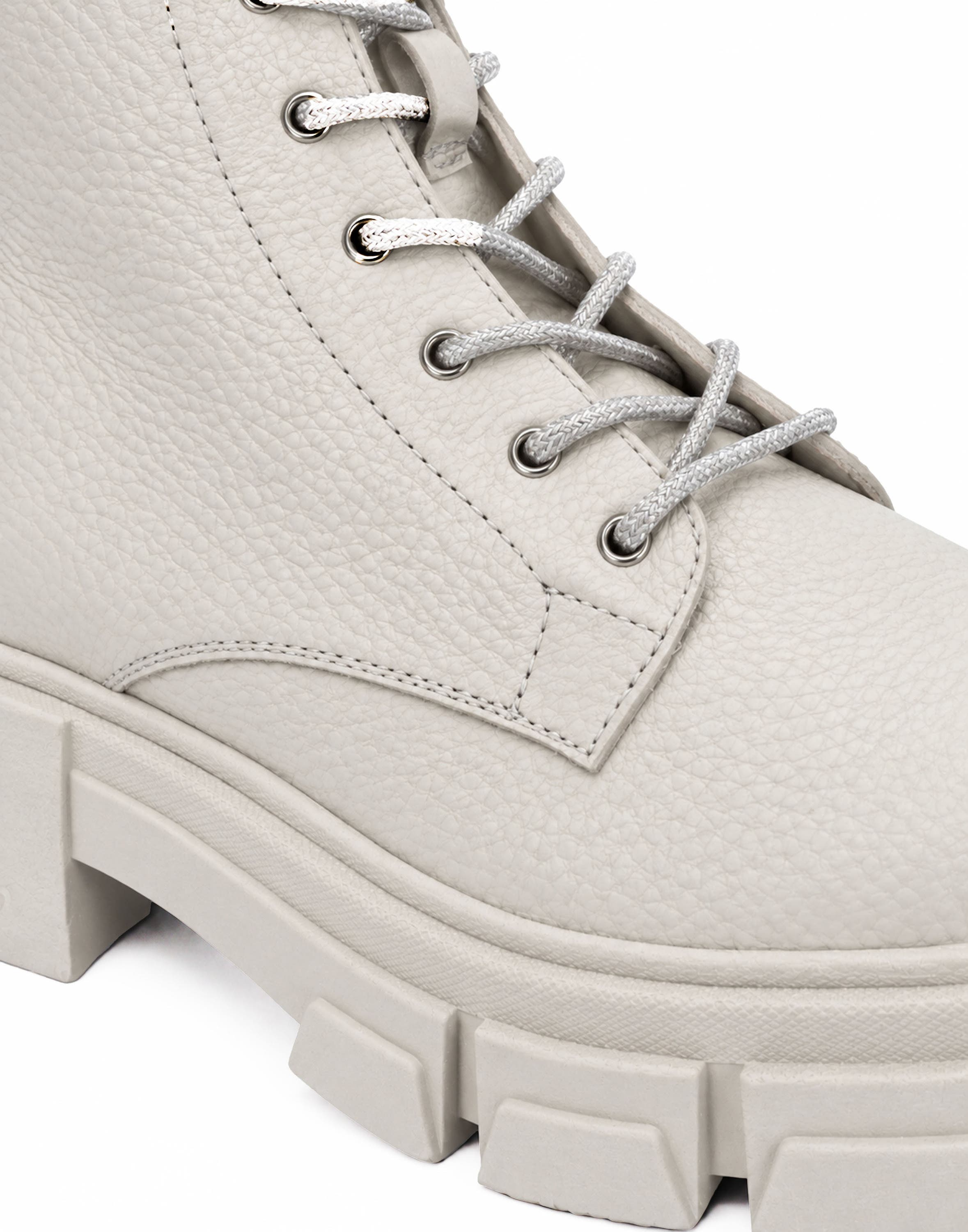 Leather Boots Deer Print Laces Strass Women, Alternate, color, white