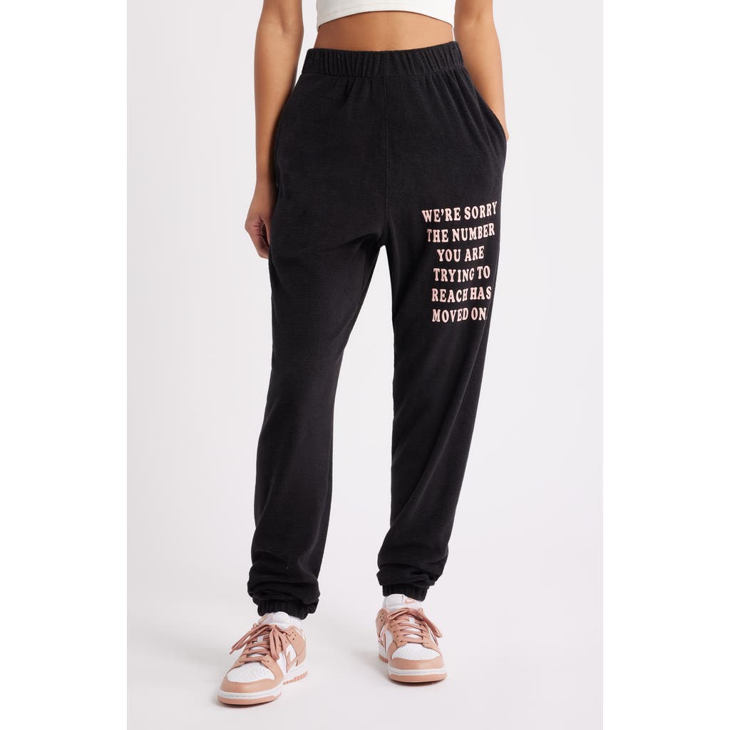 1-800 Boys Lie Mac Slim Brushed Terry Joggers in Black  product