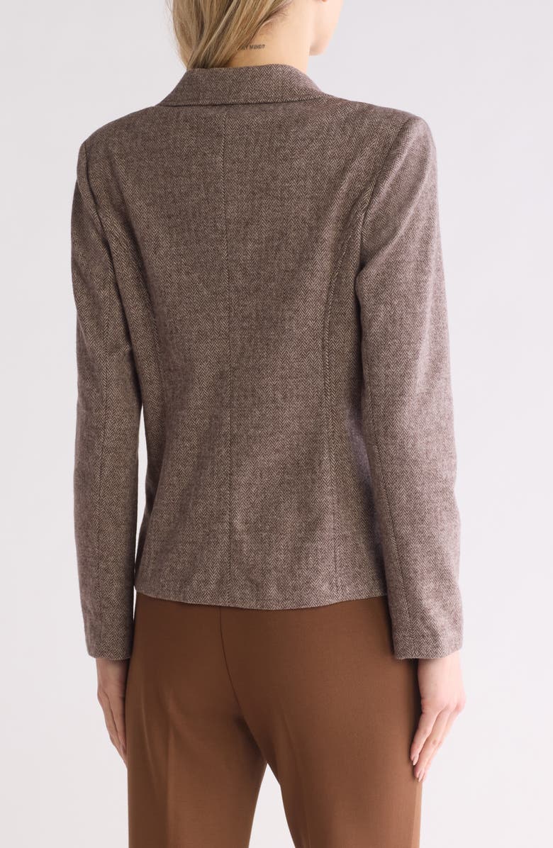 Amanda & Chelsea Herringbone Sport Coat, Alternate, color, Brown