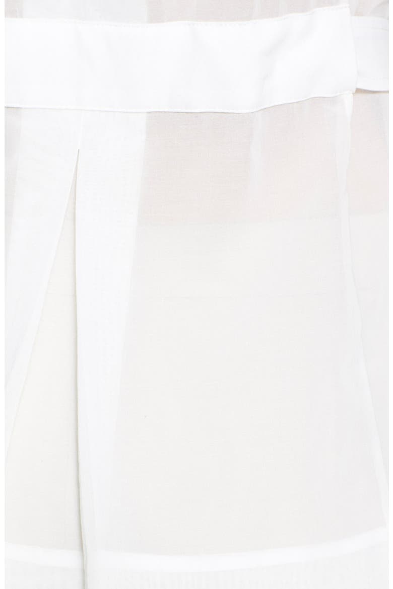 'Lorem' Belted Four Pocket Cotton Shirt, Alternate, color, WHITE