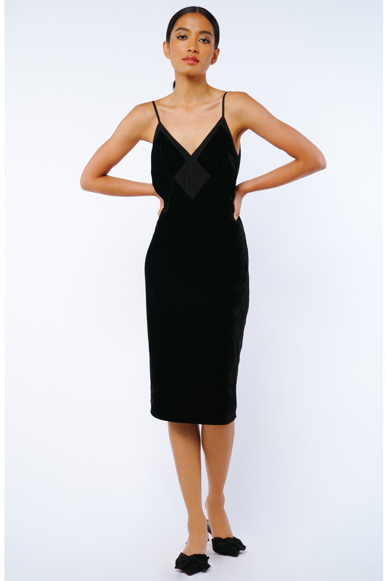 Divina V-neck Sheath Dress, Alternate, color, BLACK