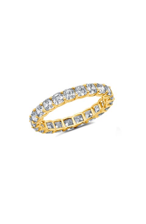 Asscher Cubic Zirconia Eternity Band Ring
