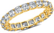 Crislu Asscher Cubic Zirconia Eternity Band Ring