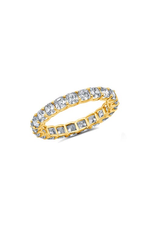 Crislu Asscher Cubic Zirconia Eternity Band Ring in 18Kyg/Clear Stone  product