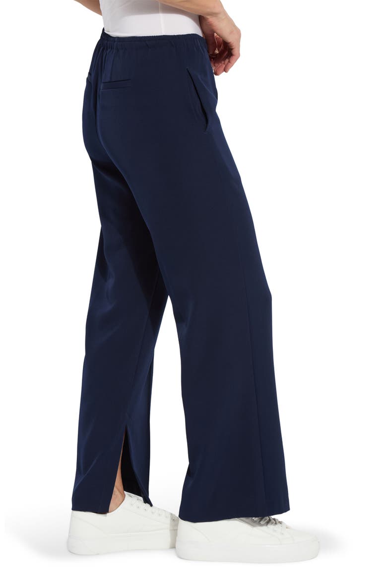 Genevieve Drawstring Inside Slit Pants, Alternate, color, TRUE NAVY
