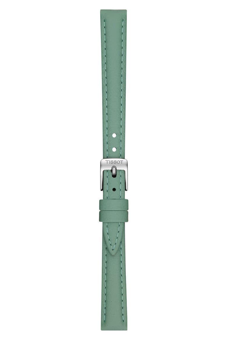 SRV Leather Strap Watch, 21.8mm, Alternate, color, GREEN