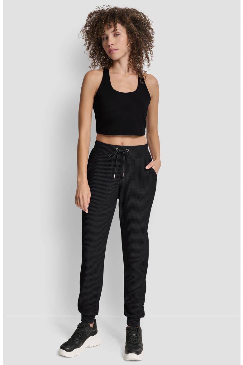 High Waist Joggers, Alternate, color, BLACK