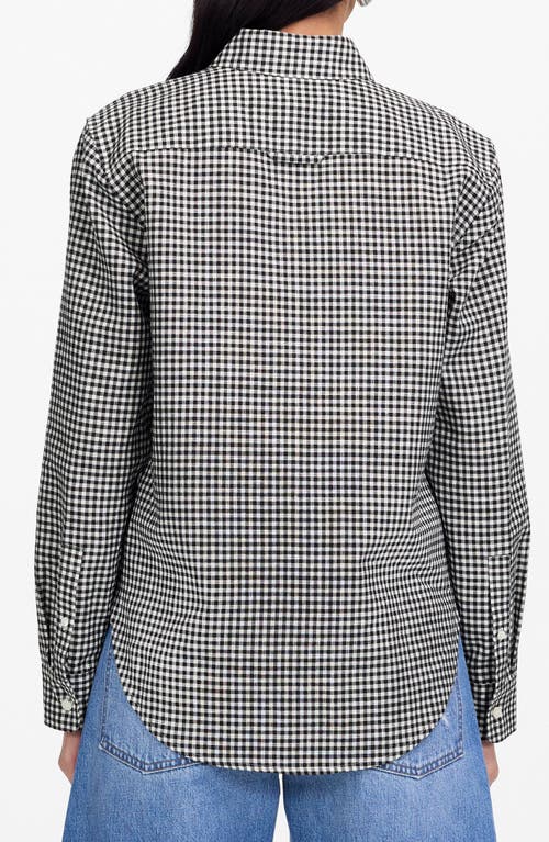 Madewell Relaxed Curved-hem Button-up Shirt In Gray