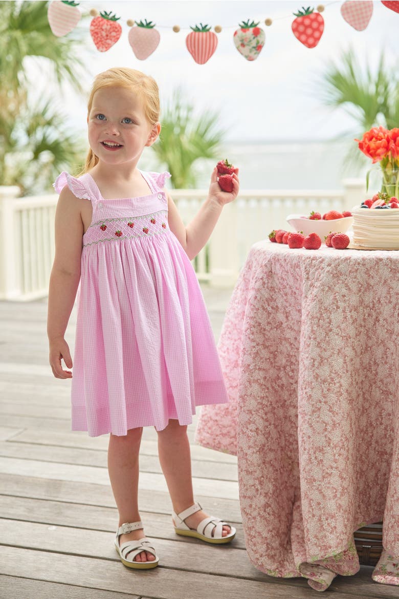 Kids' Smocked Lizzy D Dress, Alternate, color, Strawberries