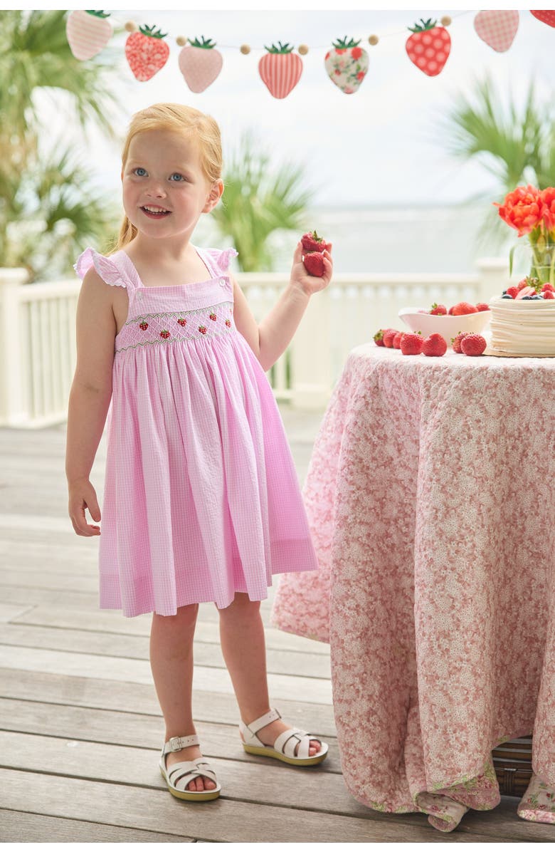 Little English Kids' Smocked Lizzy D Dress, Alternate, color, Strawberries