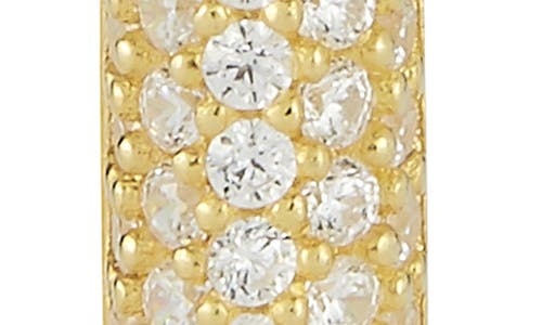 Glaze Jewelry Pavé Cubic Zirconia Long Hoop Earrings In Gold