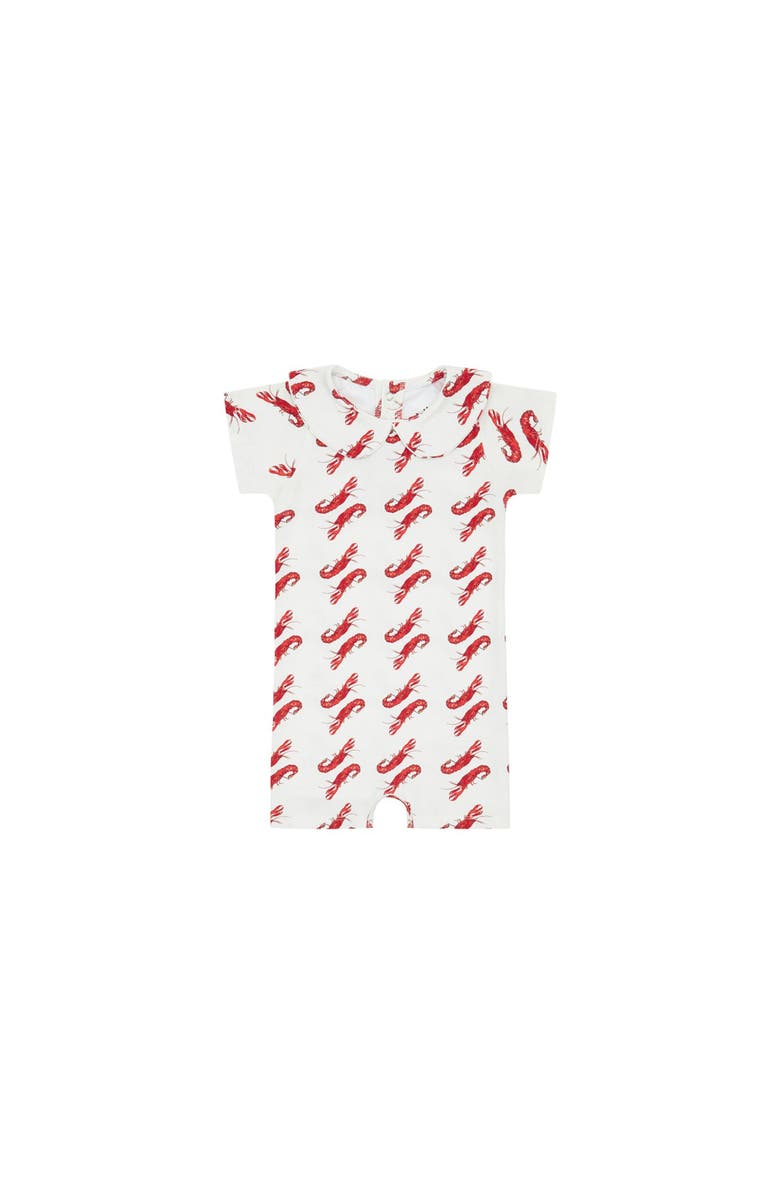 Vild House of Little Vild Lab No.8 - Rare Living Lobsters, Organic Cotton Bodysuit with Shorts, Main, color, Lobster Print