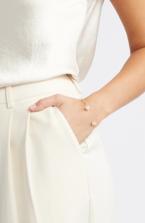 Nordstrom Demi Fine Heart Accent Cuff Bracelet In Gold