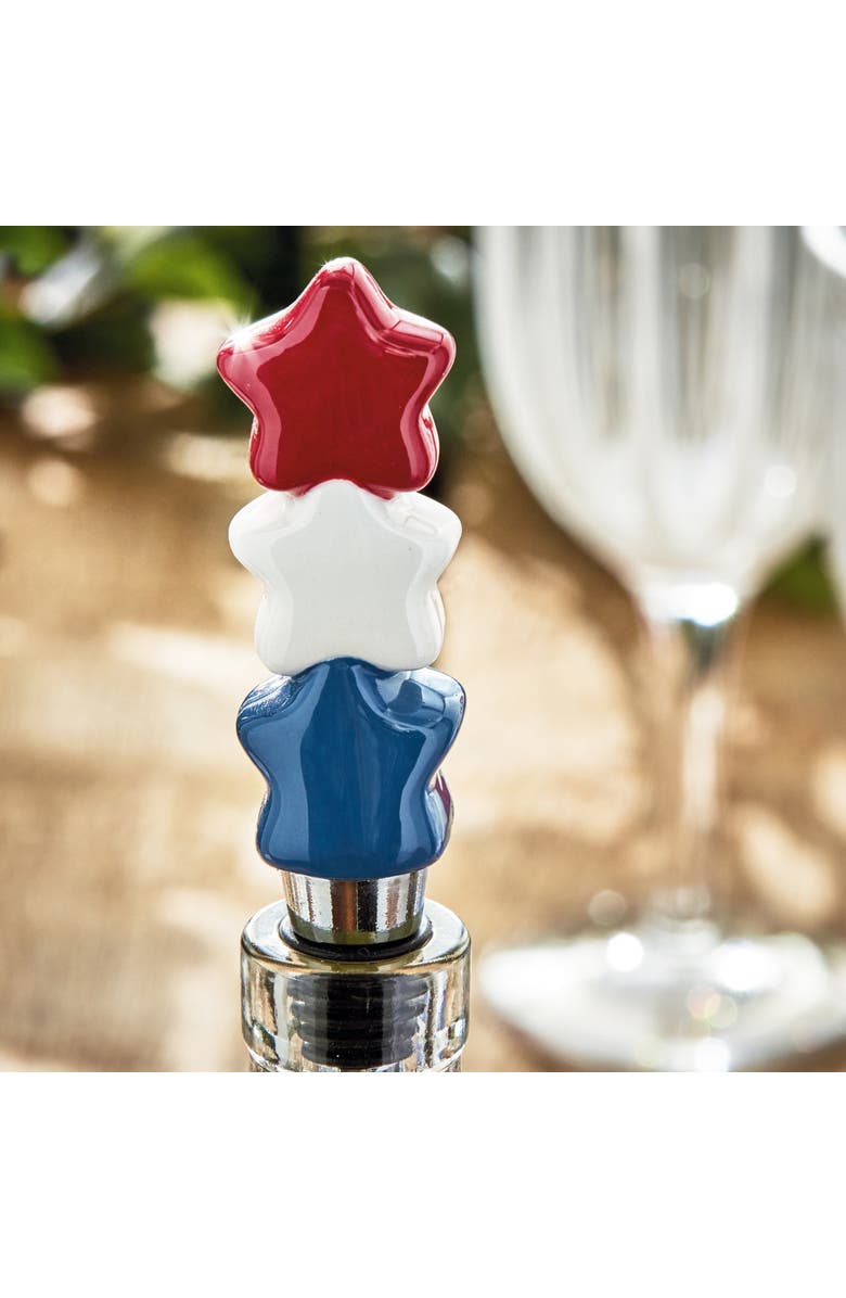 tag Star Bottle Stopper Multi Earthenware Summer, Alternate, color, Red