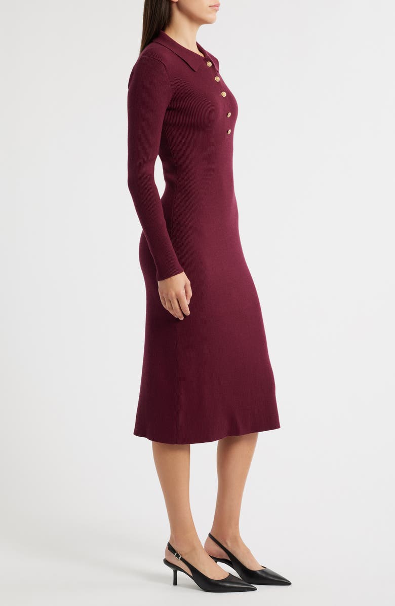 Elie Tahari The Kelsey Long Sleeve Midi Dress, Alternate, color,