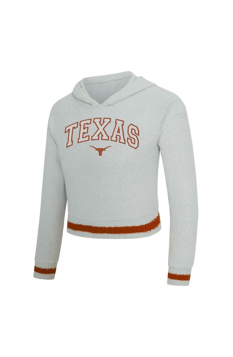 CONCEPTS SPORT Women's Concepts Sport Gray/Orange Texas Longhorns Whitley Long Sleeve Hoodie Top & Shorts Set, Alternate, color, Gray