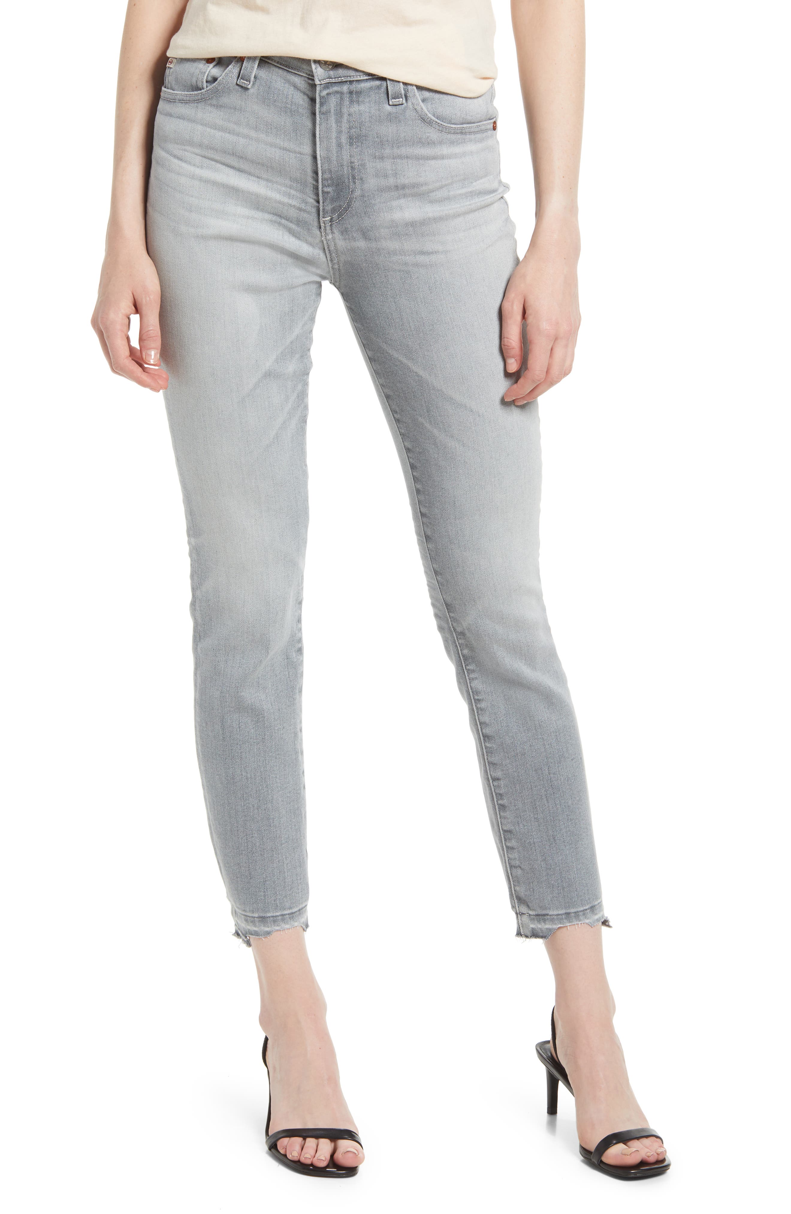 AG Mari Chew Hem Ankle Straight Leg Jeans
