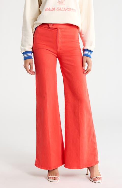 The Tab Roller Skimp High Waist Wide Leg Pants