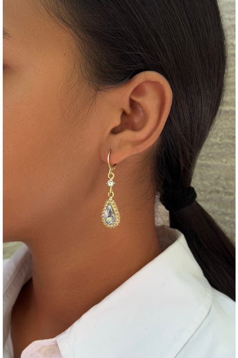 Crystal Drop Earrings, Alternate, color, GOLD