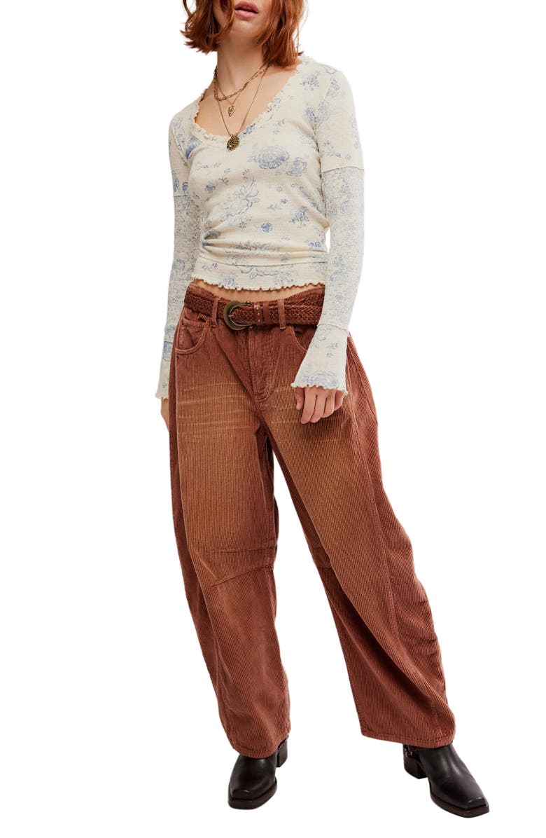 Free People Clover Floral Thermal Top, Alternate, color, 