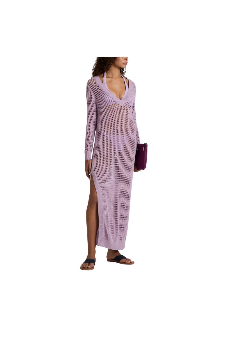Women Crochet T-shirt Dress Solid, Alternate, color, Flower