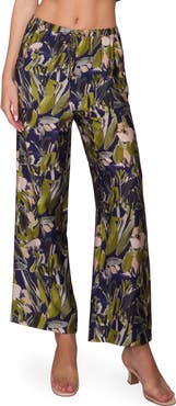 MELLODAY Floral Print Ankle Pants