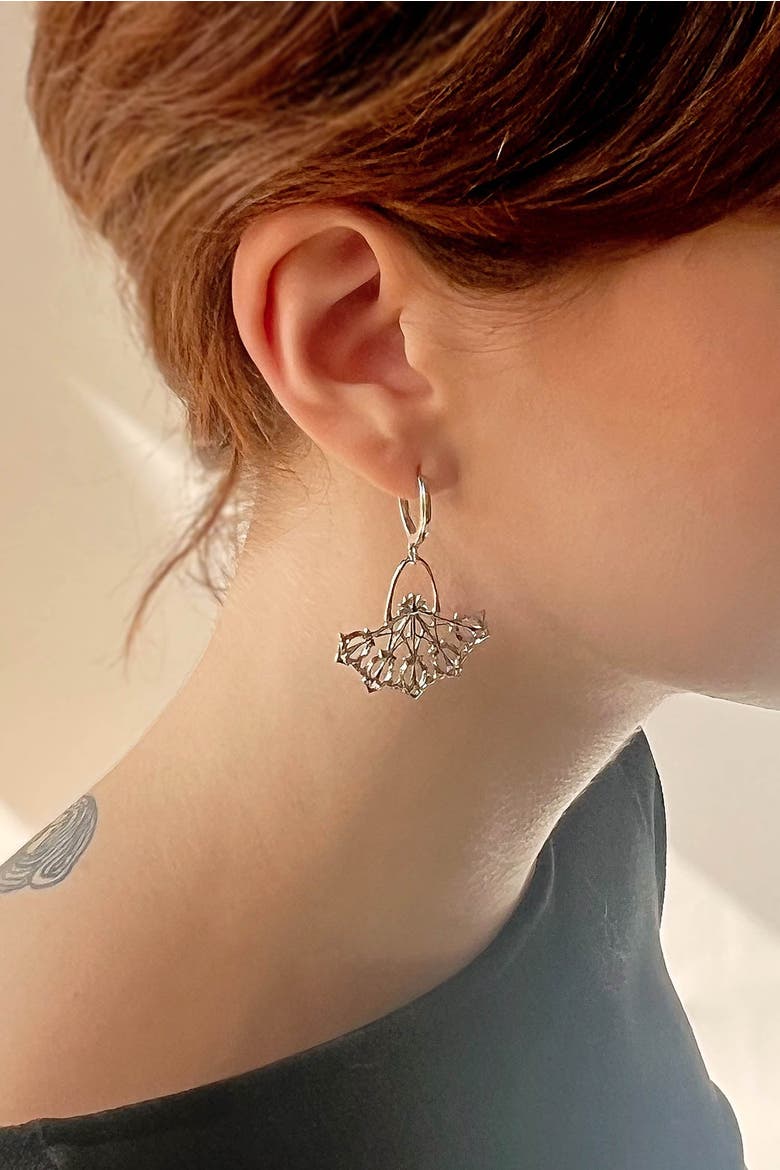 Daphne Earrings, Alternate, color, Silver