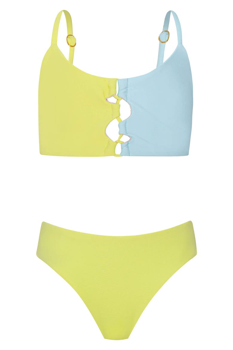 Kids' Cammy Loop Two-Piece Swimsuit, Main, color, JELLY BEAN